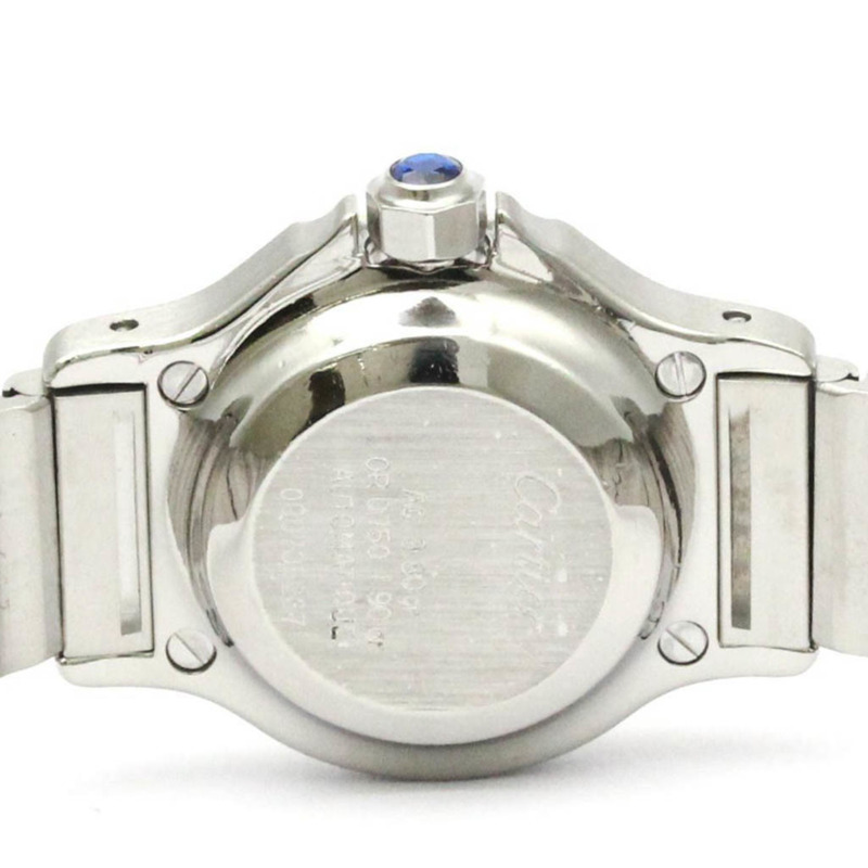 卡地亞 Santos Octagon 18K 金鋼自動女士腕錶拋光-5