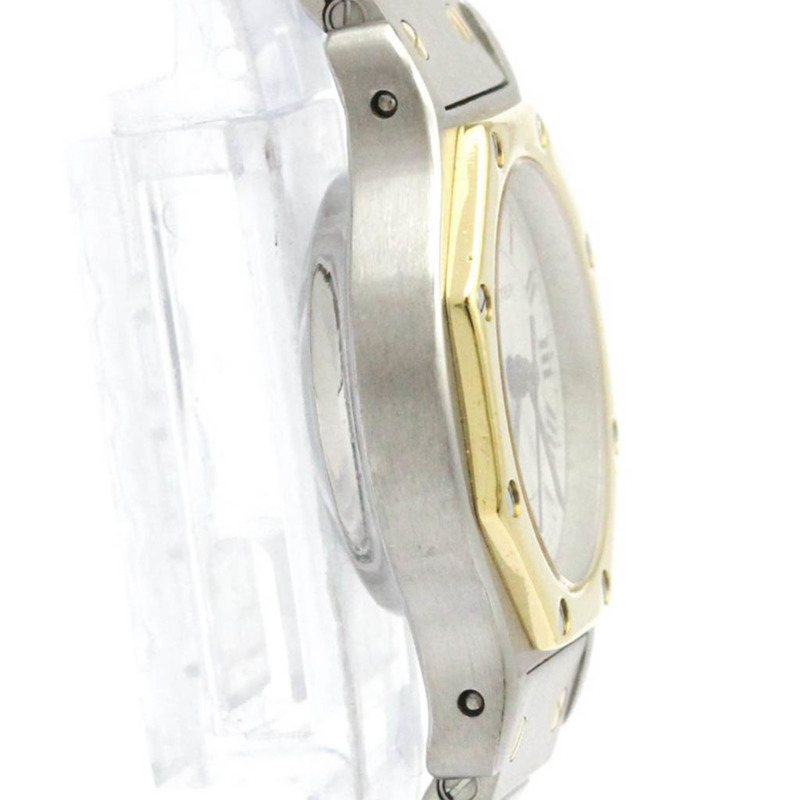 卡地亞 Santos Octagon 18K 金鋼自動女士腕錶拋光-7