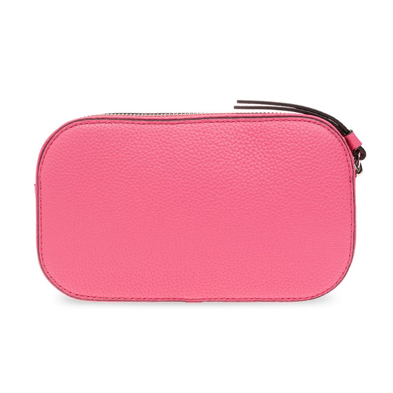 【TORY BURCH】雙拉鍊皮革迷你相機包-桃紅色-1