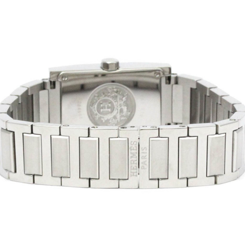 愛馬仕 Tandem 藍色 MOP 錶盤鋼質石英女士手錶 TA1.210 拋光-4