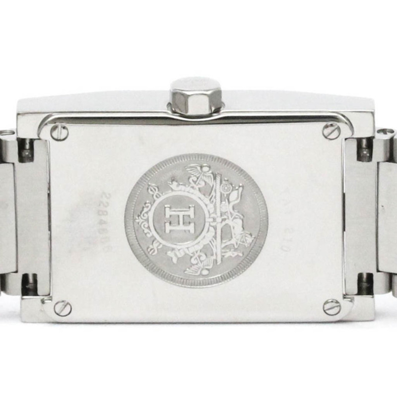 愛馬仕 Tandem 藍色 MOP 錶盤鋼質石英女士手錶 TA1.210 拋光-5