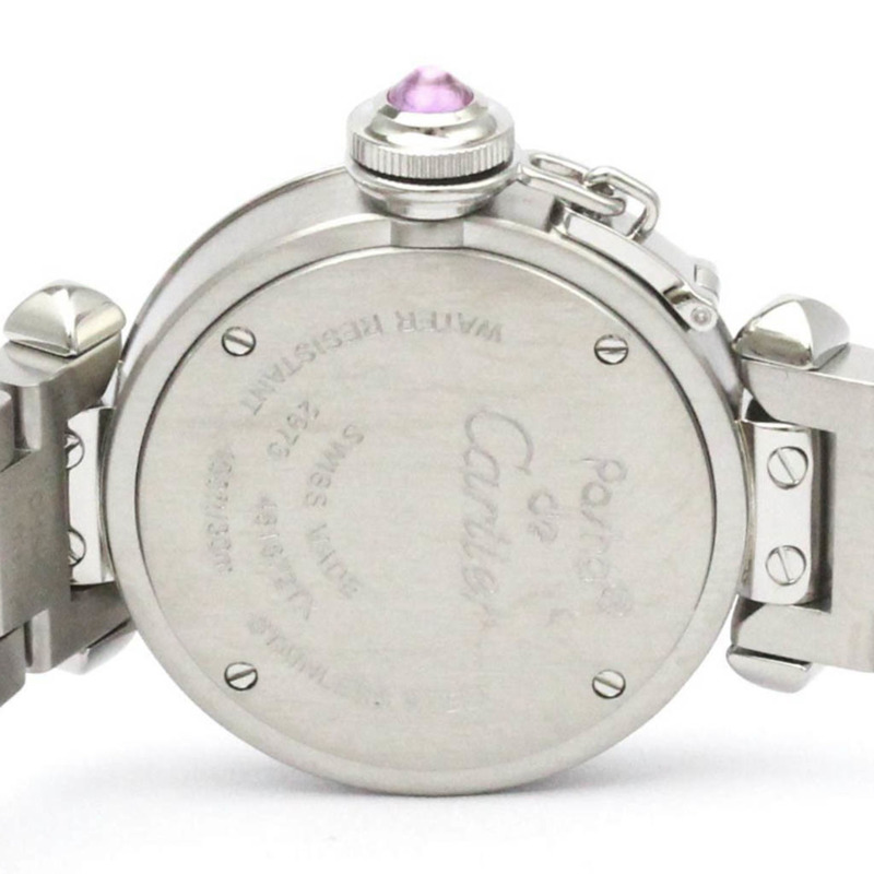 卡地亞 Miss Pasha 鋼石英女士手錶 W3140008 拋光-5