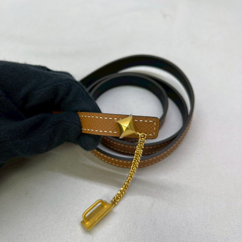 HERMES Medor鉚釘金鍊腰帶-4