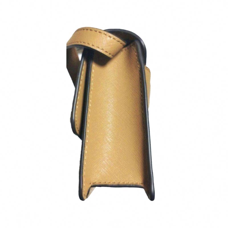 【TORY BURCH】雙T-LOGO皮革翻蓋斜背包-駝色-2