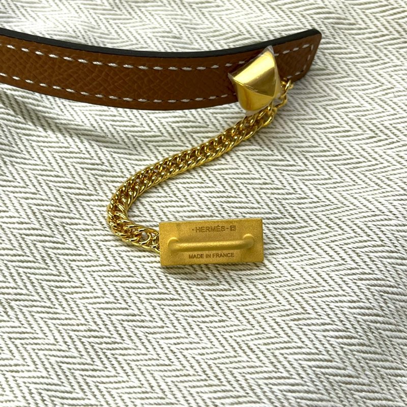 HERMES Medor鉚釘金鍊腰帶-2