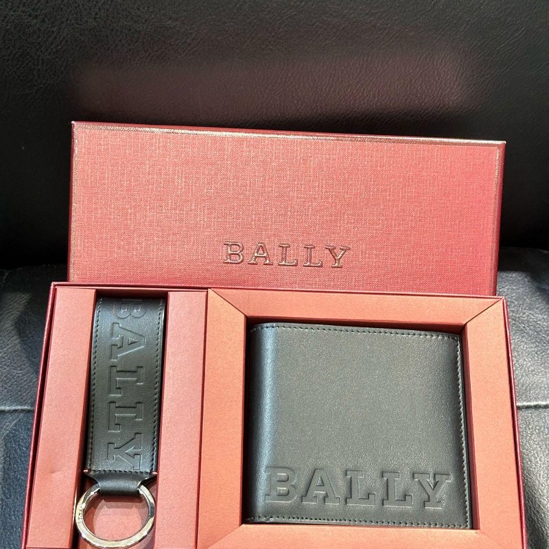 💎Han's house精品服飾💎Bally 小牛皮 卡夾 短夾 加 匙扣 套裝禮盒-8