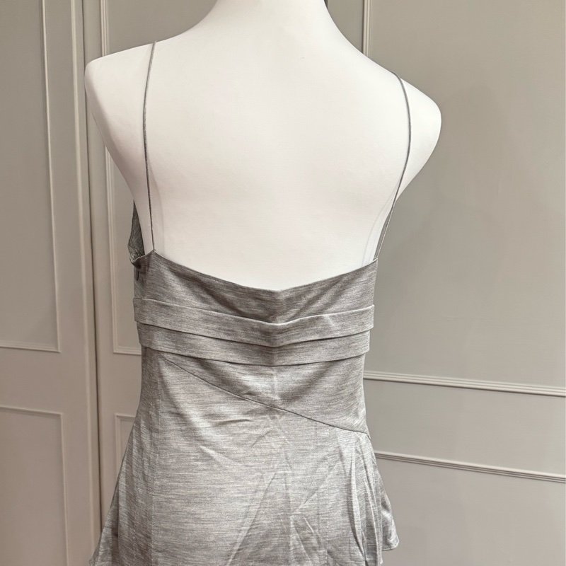 近新正品Dior迪奧淺灰色料子很舒服背心上衣F40(M~L)-1