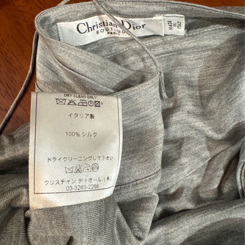 近新正品Dior迪奧淺灰色料子很舒服背心上衣F40(M~L)-4