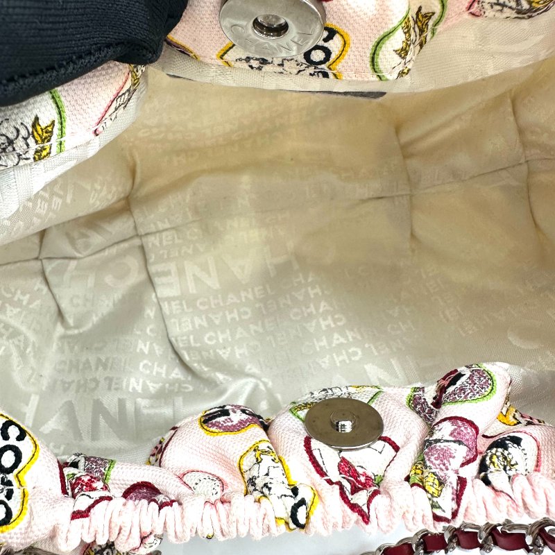 【美收精品】CHANEL日本直送】香奈兒鏈單肩包帆布象牙色銀色 B-913【隔月月中將轉賣至日本 上架期限30天】-7