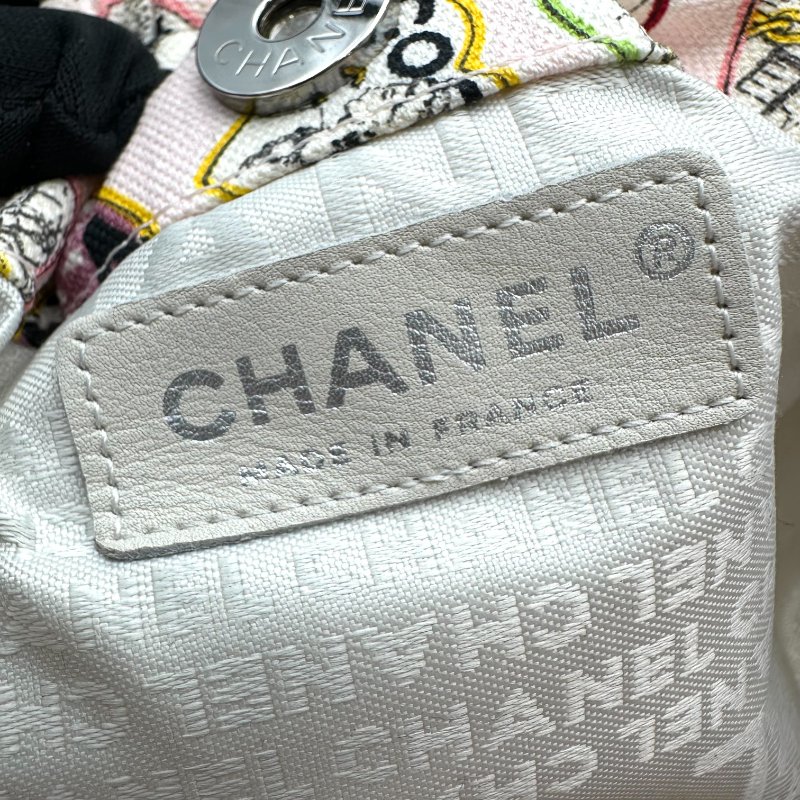 【美收精品】CHANEL日本直送】香奈兒鏈單肩包帆布象牙色銀色 B-913【隔月月中將轉賣至日本 上架期限30天】-9
