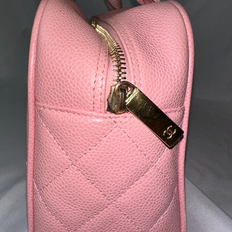 CHANEL MINI粉色保齡球波士頓包-9