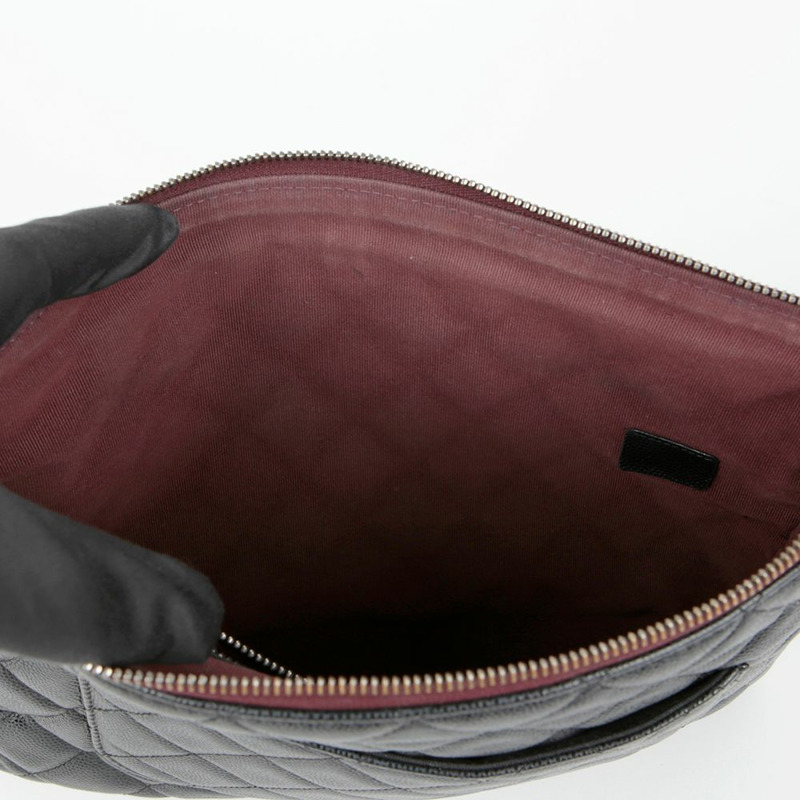 CHANEL Caviar Skin 經典新款中型手拿包 A82545-9