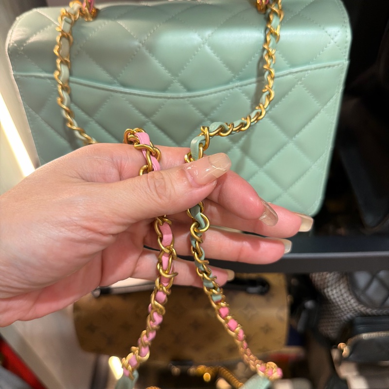 CHANEL2023春夏系列包款/湖水綠-11