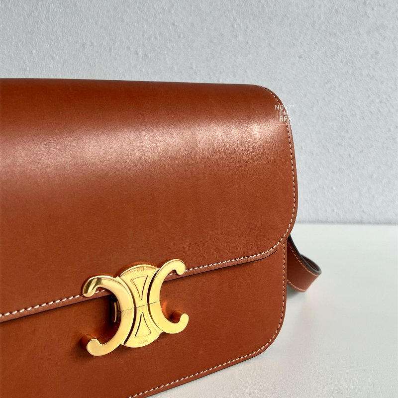 99新🆕 Celine 瑟琳 Triomphe Medium 焦糖色中號-5