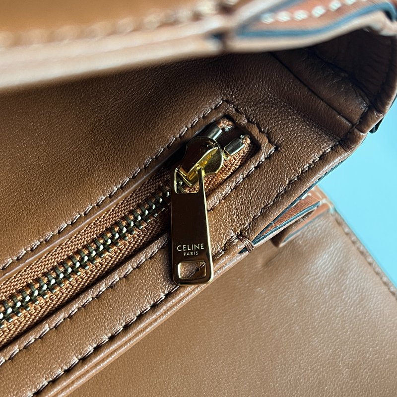 99新🆕 Celine 瑟琳 Triomphe Medium 焦糖色中號-9