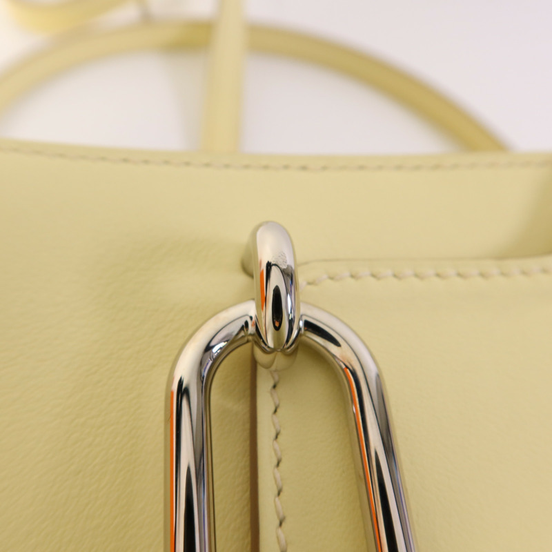 HERMES Swift皮革Roulis Mini銀扣肩背袋Jaune Milton-10