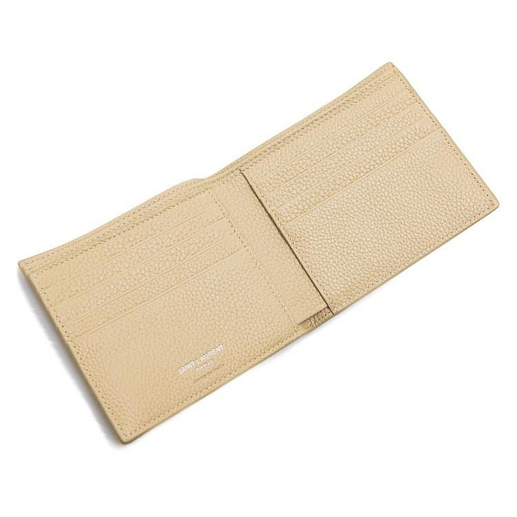 💎Han's house精品服飾💎SAINT LAURENT YSL 小牛皮 荔枝紋 短夾 原價18400-3