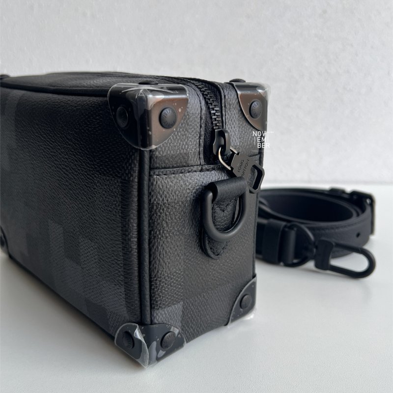 全新🖤 Louis Vuitton LV 路易威登 Soft Trunk 黑棋盤格盒子包-4