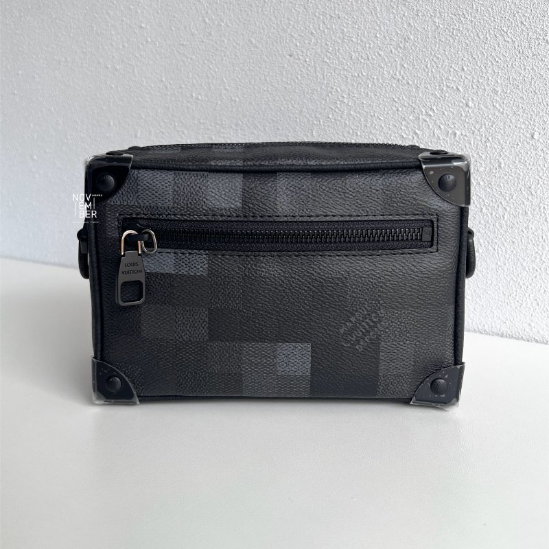 全新🖤 Louis Vuitton LV 路易威登 Soft Trunk 黑棋盤格盒子包-6