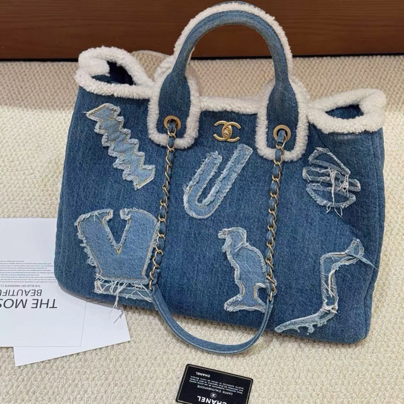 99🆕Chanel香奈儿 手工坊羊羔毛tote包-0