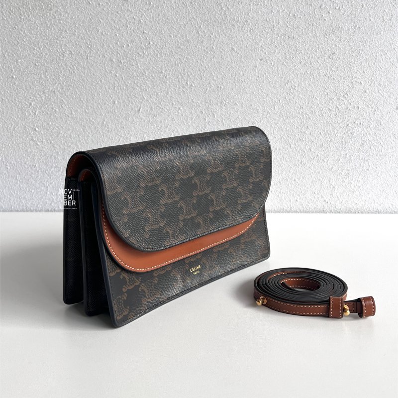 99新🆕 Celine 瑟琳 老花雙層WOC-1