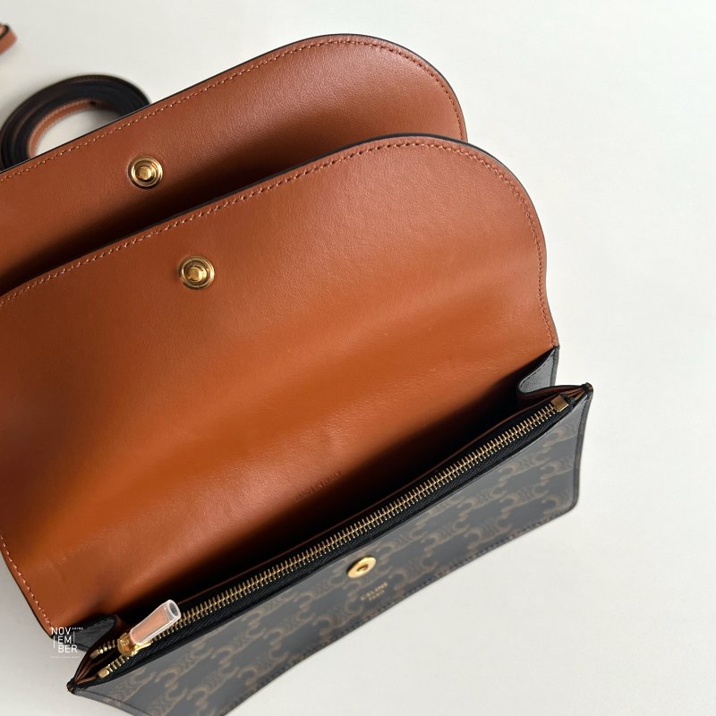 99新🆕 Celine 瑟琳 老花雙層WOC-4