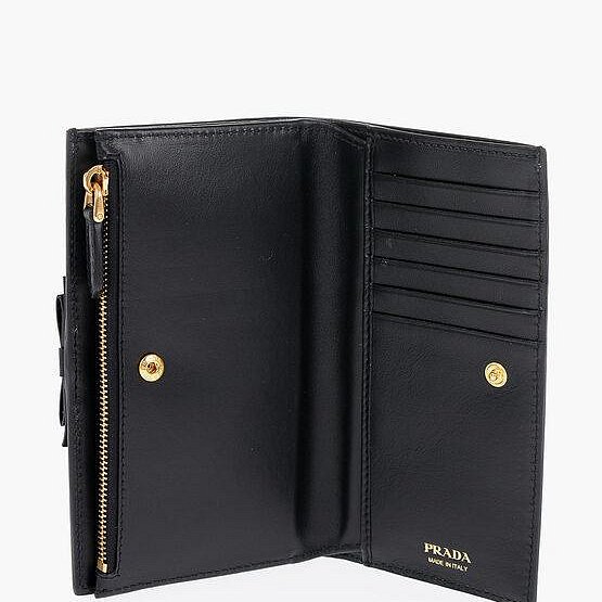 💎Han's house精品服飾💎 PRADA 三角鐵牌 尼龍 牛皮 零錢袋-2