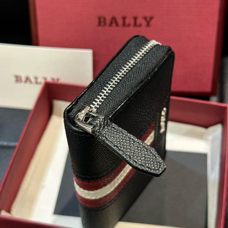 Bally 拉鍊 卡夾 小牛皮 零錢包-4