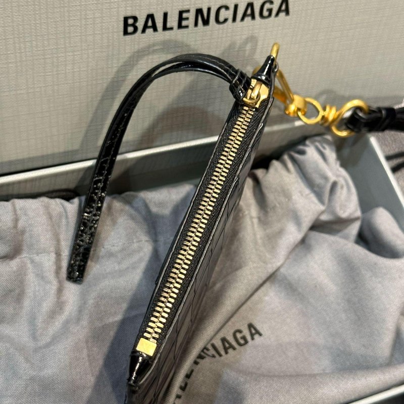 💎Han's house精品服飾💎 Balenciaga 巴黎世家 機車牛皮 鱷魚紋 卡夾 零錢 包 8X13CM 原價16950-3