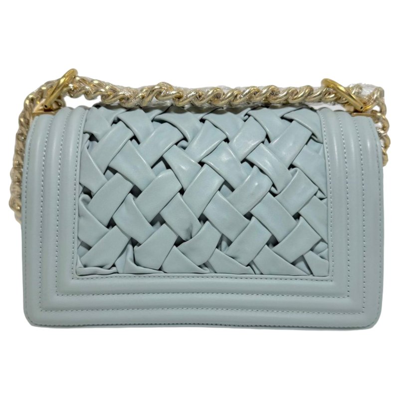 【2211】香奈兒Chanel Le Boy Small 99% New Aqua Green Crossbody Bag 17 系列織紋小羊皮斜背包-1