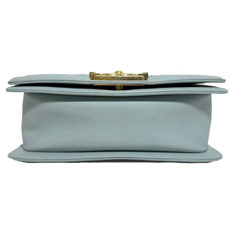 【2211】香奈兒Chanel Le Boy Small 99% New Aqua Green Crossbody Bag 17 系列織紋小羊皮斜背包-8