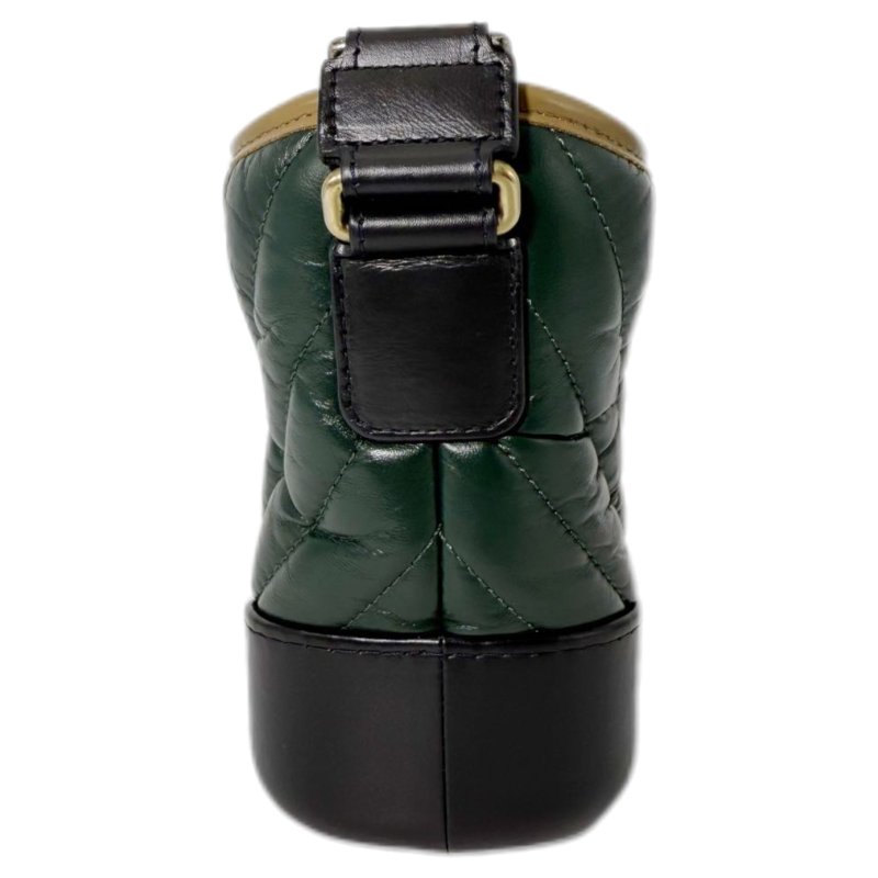 [ 2133］ Chanel 香奈兒 流浪包 墨綠 牛皮 小號 -3