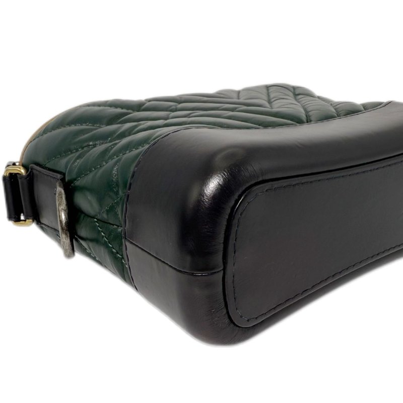 [ 2133］ Chanel 香奈兒 流浪包 墨綠 牛皮 小號 -5