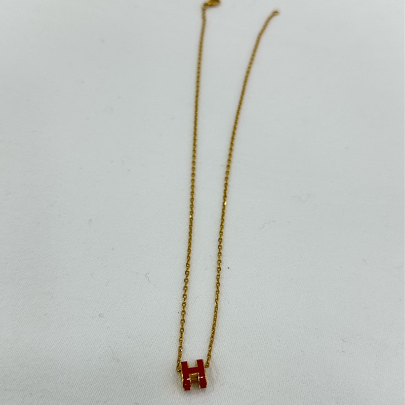 Hermes/愛馬仕 mini pop H 項鍊 紅色-2