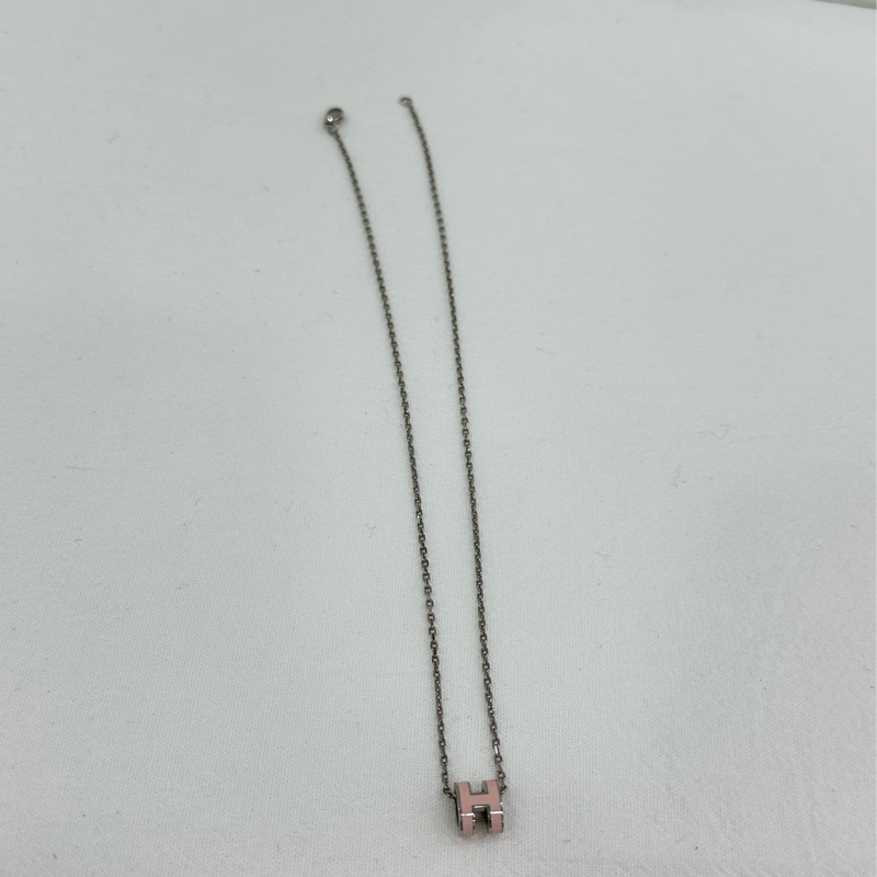 Hermes/愛馬仕 mini pop H 項鍊 粉紅色-2