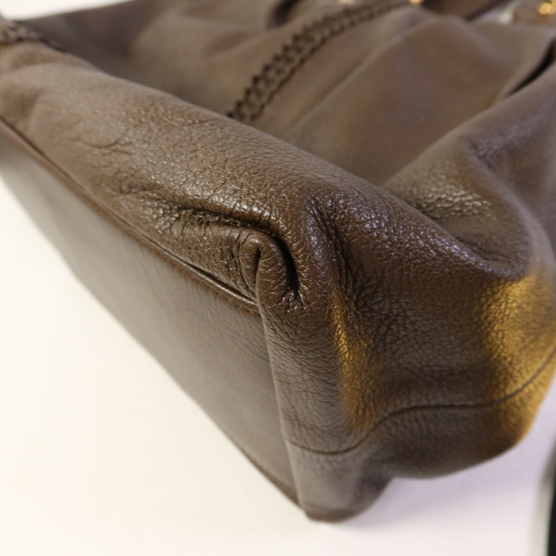 BVLGARI 牛皮皮革2 Way Shoulder Bag金扣手挽肩背兩用袋-12