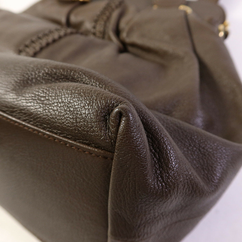 BVLGARI 牛皮皮革2 Way Shoulder Bag金扣手挽肩背兩用袋-14