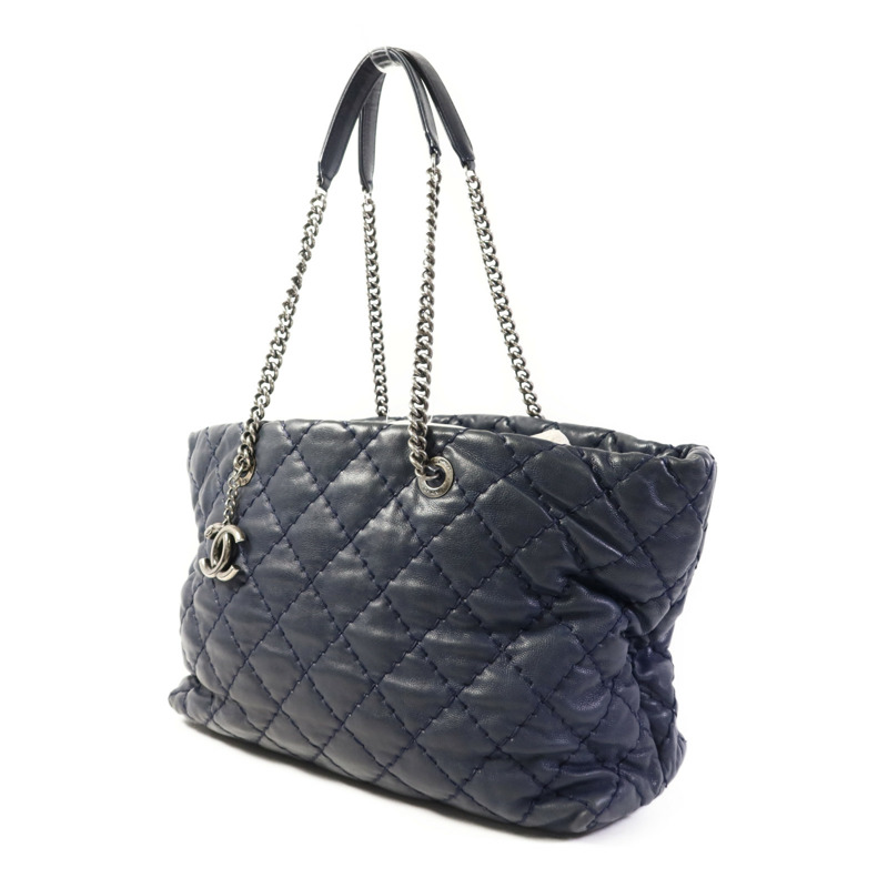 CHANEL 牛皮皮革Tote Bag鏈帶肩背袋-2