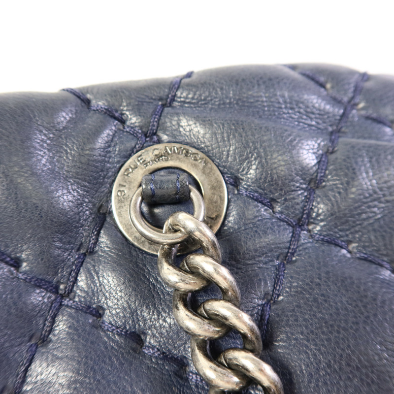 CHANEL 牛皮皮革Tote Bag鏈帶肩背袋-11