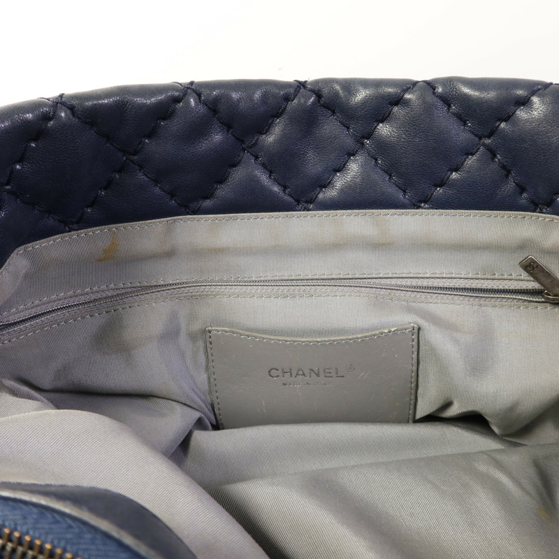 CHANEL 牛皮皮革Tote Bag鏈帶肩背袋-22