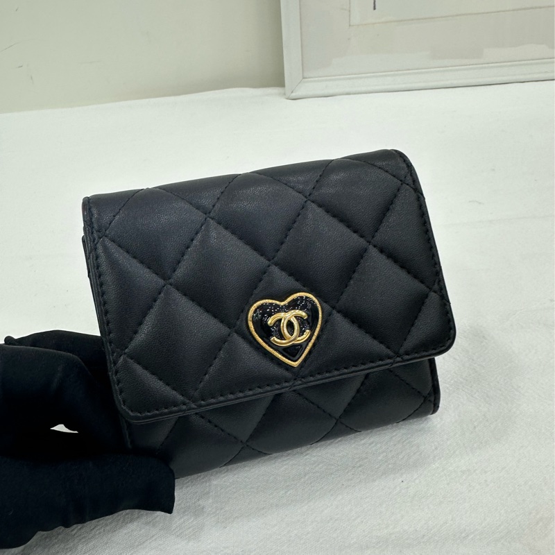 Chanel/香奈兒 愛心三折錢包 晶片 尺寸:11*10cm-6