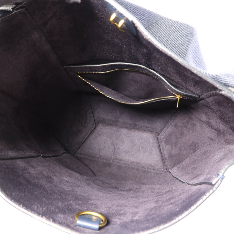 CELINE 牛皮皮革Sangle Bucket Bag Large金扣肩背袋-5