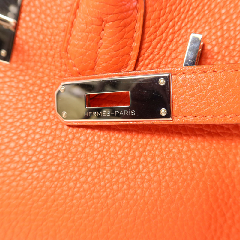 HERMES Togo皮革Birkin 30銀扣手挽袋Capucine-9