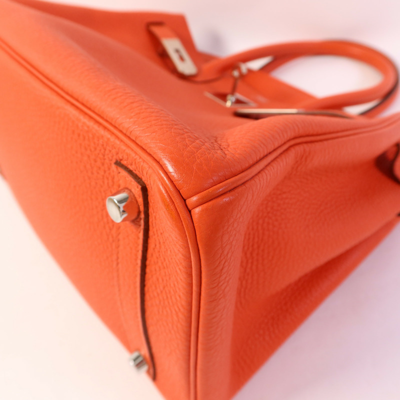 HERMES Togo皮革Birkin 30銀扣手挽袋Capucine-11