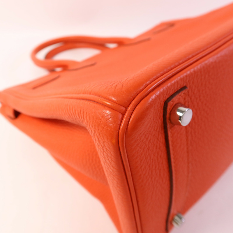 HERMES Togo皮革Birkin 30銀扣手挽袋Capucine-14
