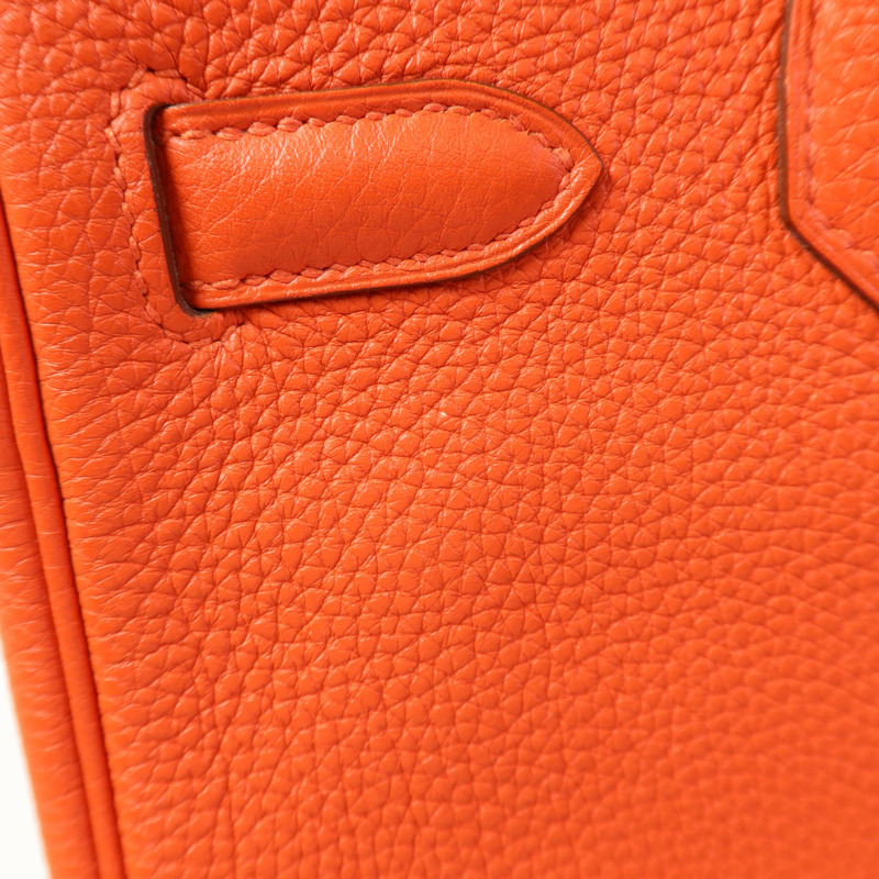 HERMES Togo皮革Birkin 30銀扣手挽袋Capucine-15