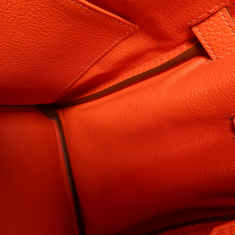 HERMES Togo皮革Birkin 30銀扣手挽袋Capucine-21