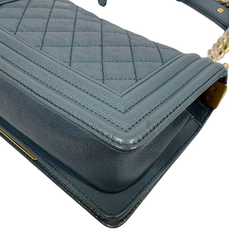 【2507】Chanel 香奈兒Le Boy Small Lagoon Green Crossbody Bag 25 系列魚子醬色真皮手袋-9