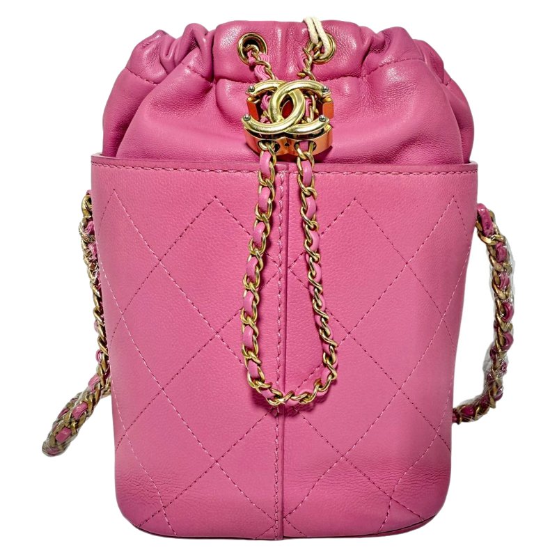 ［2317］Chanel 香奈兒 水桶包（粉色）荔枝皮-0