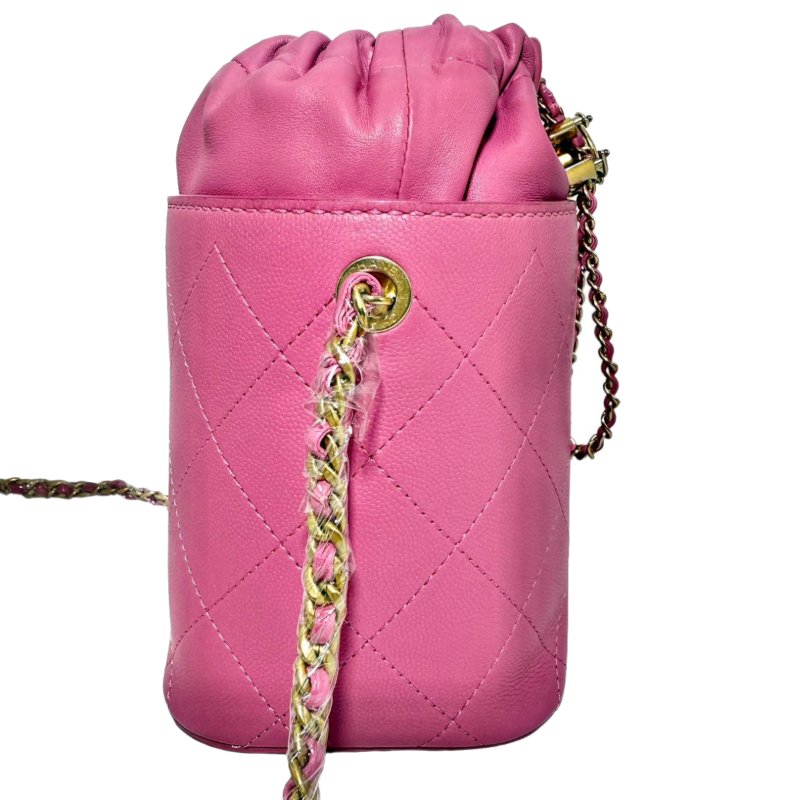 ［2317］Chanel 香奈兒 水桶包（粉色）荔枝皮-2